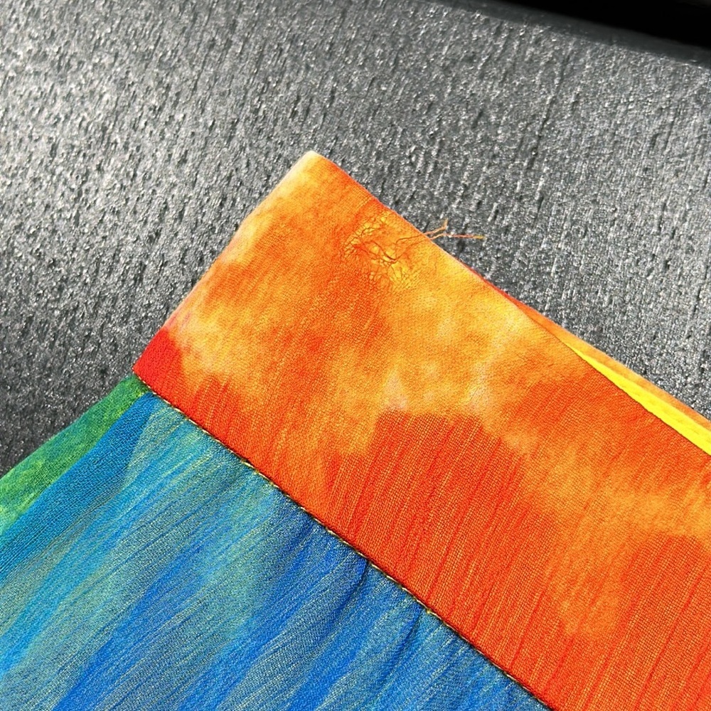 Alice + Olivia Rainbow Tie Dye Pleated Shannon Maxi Skirt - 0 - Picture 6 of 6